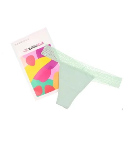 Platanomelón Kiwitas Tanga Encaje Braguitas Menstruales Verde L