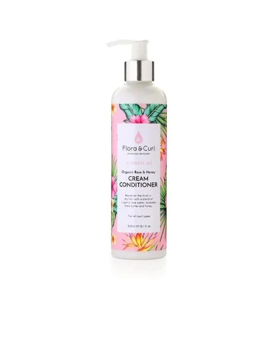 Flora And Curl Hydrate Me Organic Rose & Honey Cream Conditioner 300ml