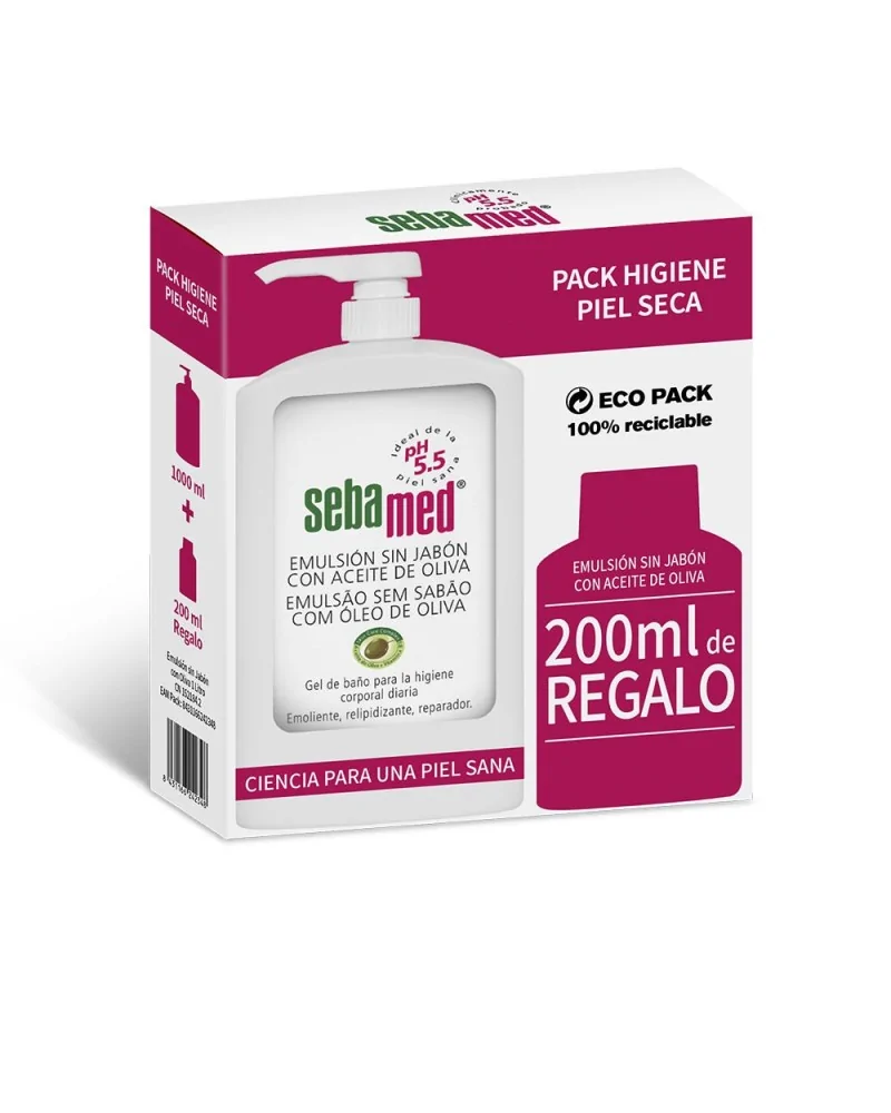 Sebamed Emulsión Sin Jabón Gel De Baño Con Aceite De Oliva Lote 2 Un