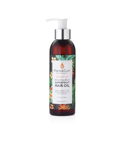 Flora And Curl Protect Me African Citrus Superfruit Hair Oil 200ml