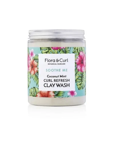 Flora And Curl Soothe Me Coconut Mint Curl Refresh Clay Wash 260g