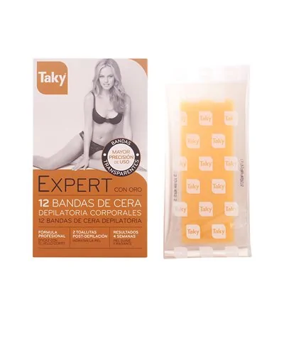 Taky Expert Con Oro Bandas De Cera Corporales 12Uds