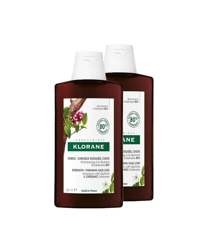 Klorane Shampoo With Quinine And Edelveiss Bio 2X400ml