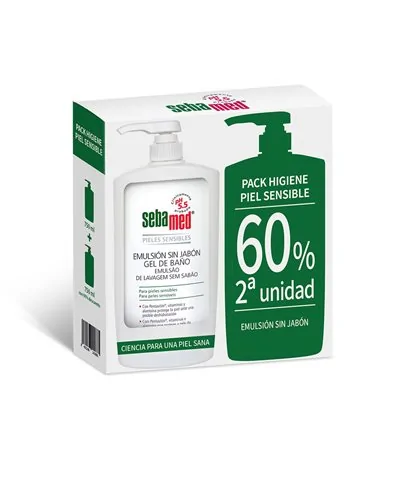 Sebamed Emulsión Sin Jabón Gel De Baño Con Aceite De Oliva 2 X 750ml