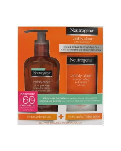 NEUTROGENA Spot Controlling Hidratante Oil Free 50ml Limpiador Facial 200ml Lote 2 Pc