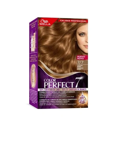 Wella Color Perfect 7 100% Cobertura De Canas Nr. 7/7-Castaño Bambi 4 Un