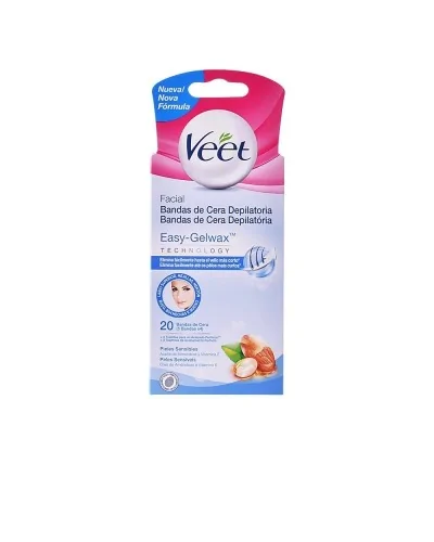 Veet Bandas De Cera Depilatorias Faciales Piel Sensible 20 U