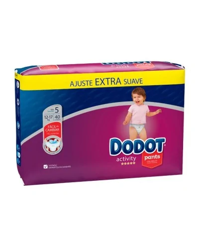 Dodot Pants Activity T-5 Pañal-Braguita 12-17 Kg 40 U